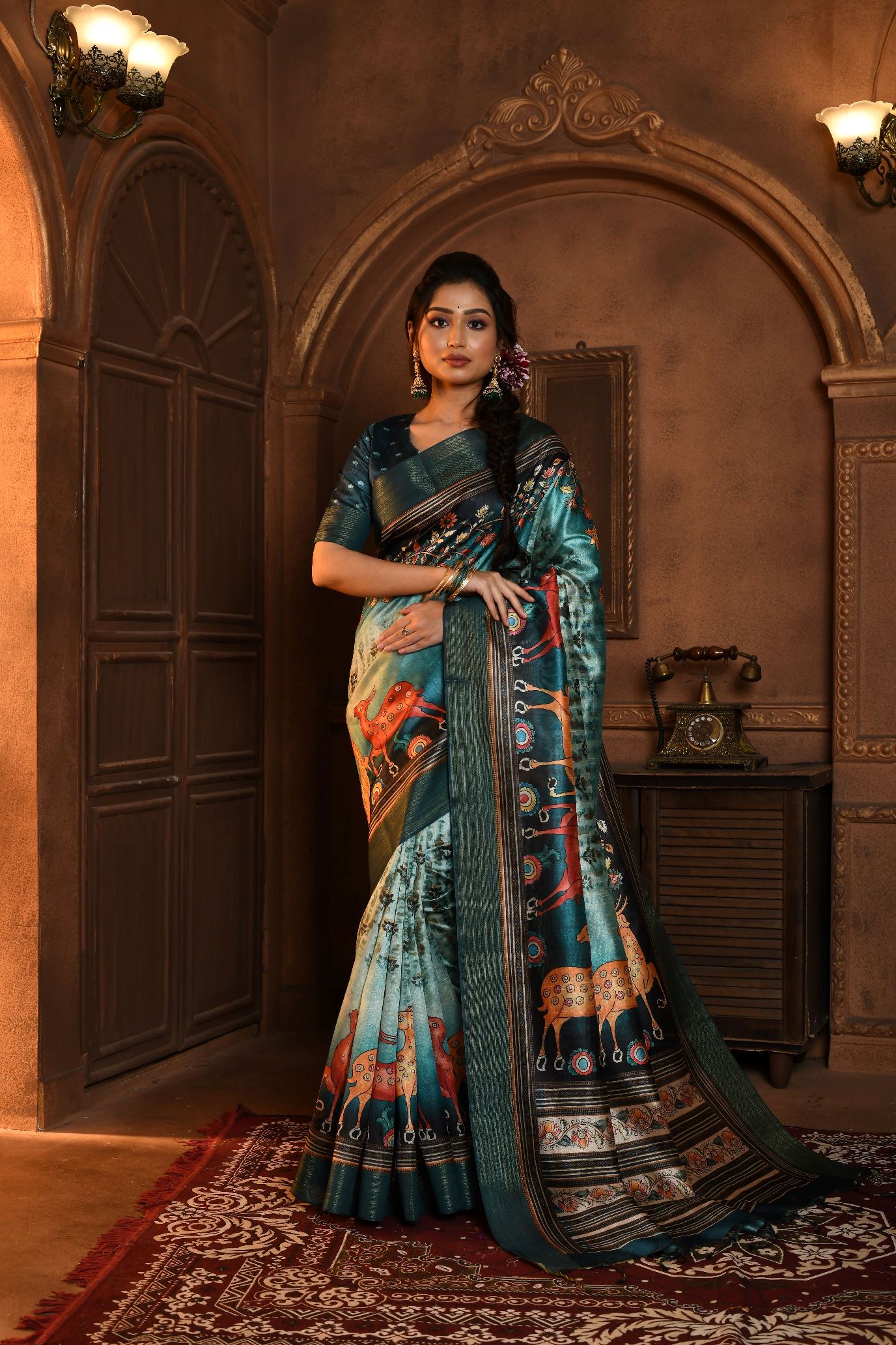 Pure soft cotton tussar silk saree – WOMLINE