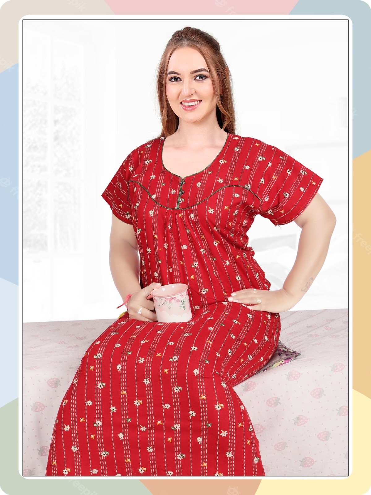 Cotton Nighty 134 Night Wear Cotton Nighty Collection