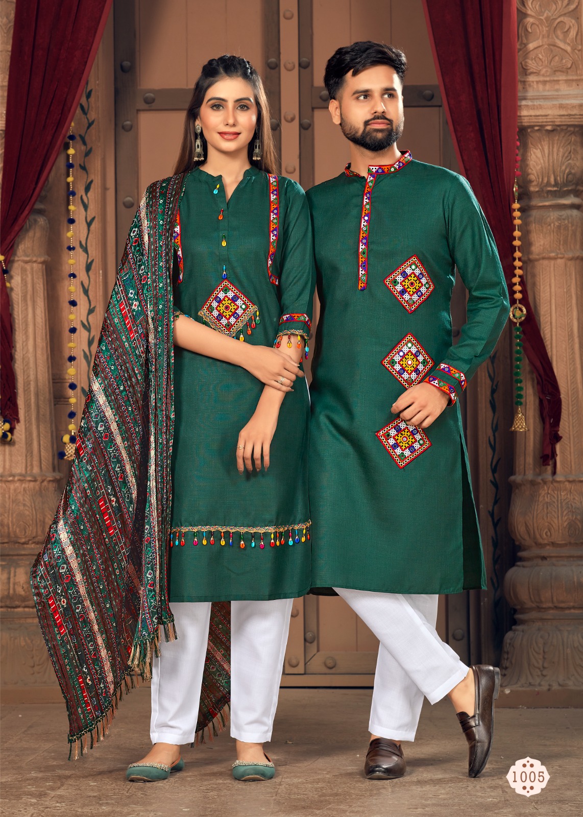 Exclusive Festival Navratri Special Couple Collection Maroon And Black  Color DN 2132-2104
