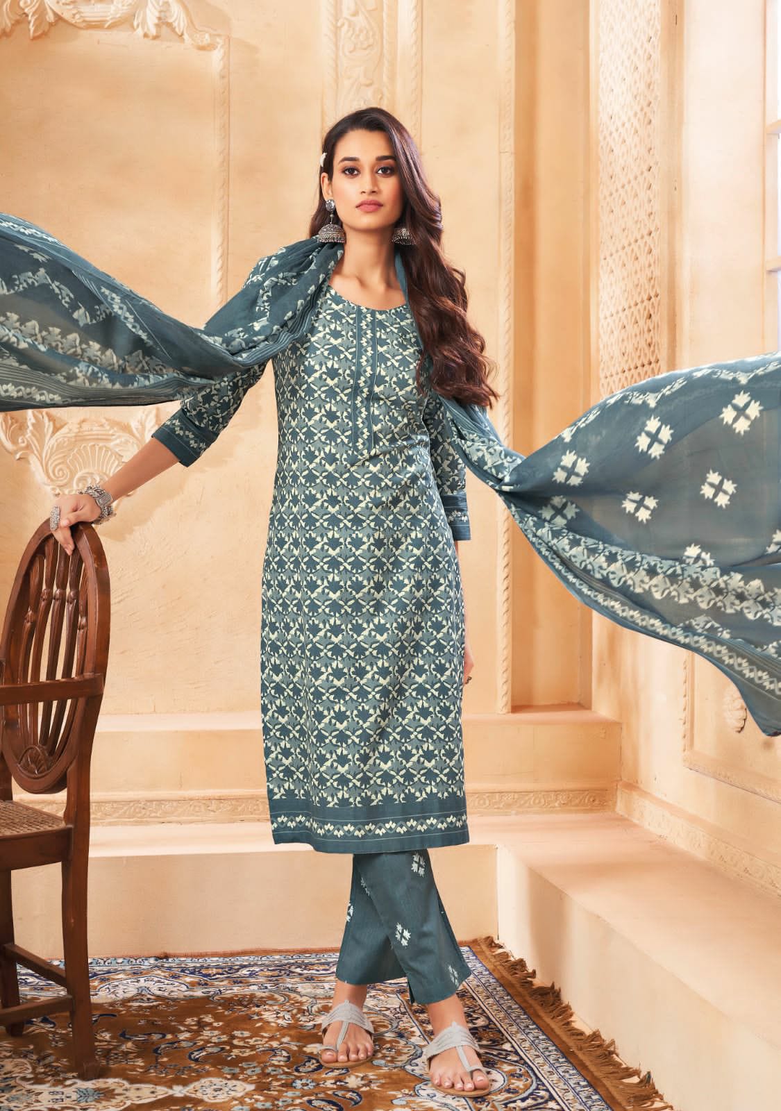 Batik Cotton Dress Material with Cotton Dupatta – RKG SHOPPING