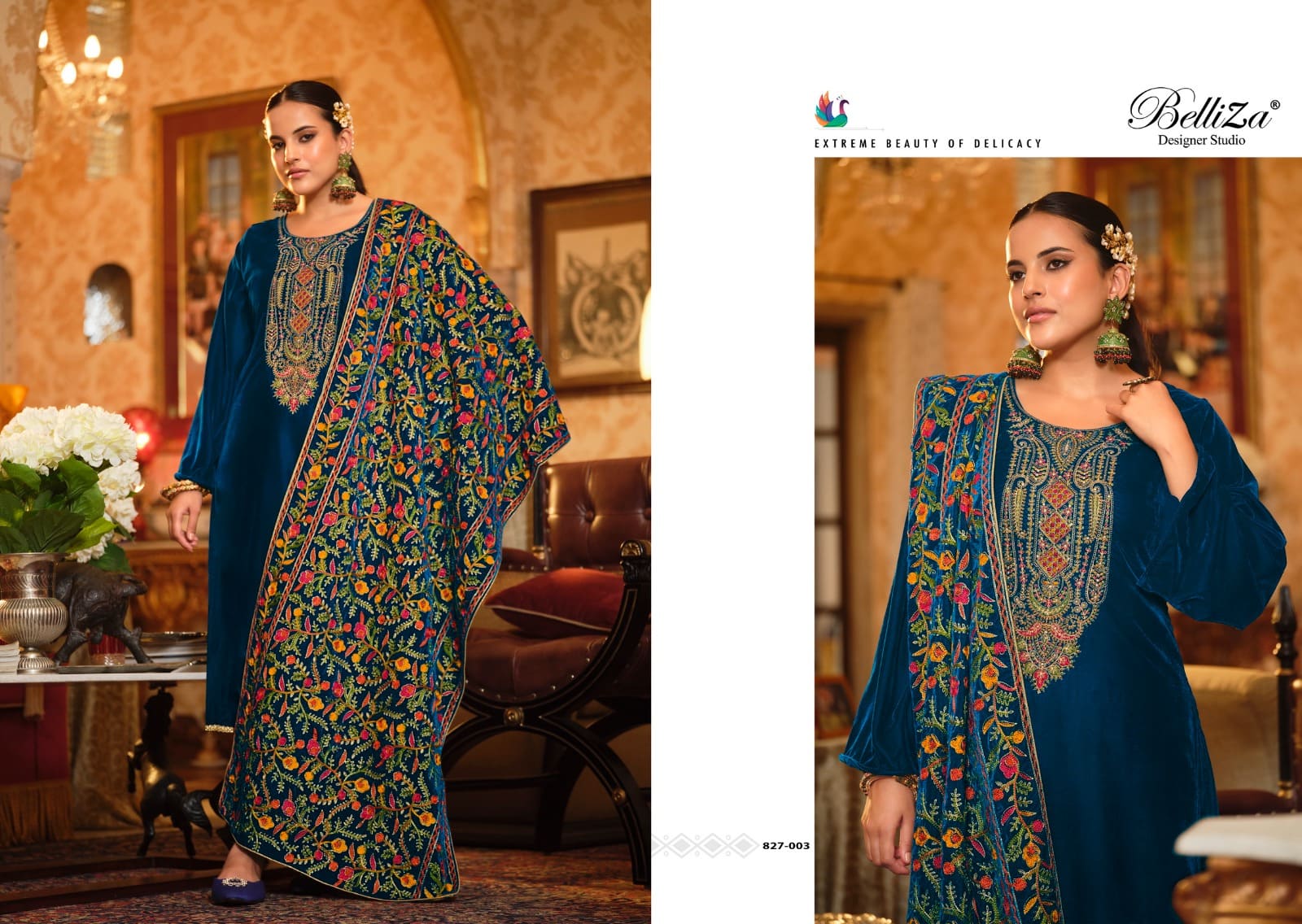 Alveera By Belliza Pure Muslin Silk Digital Printed Dress Material  Collection