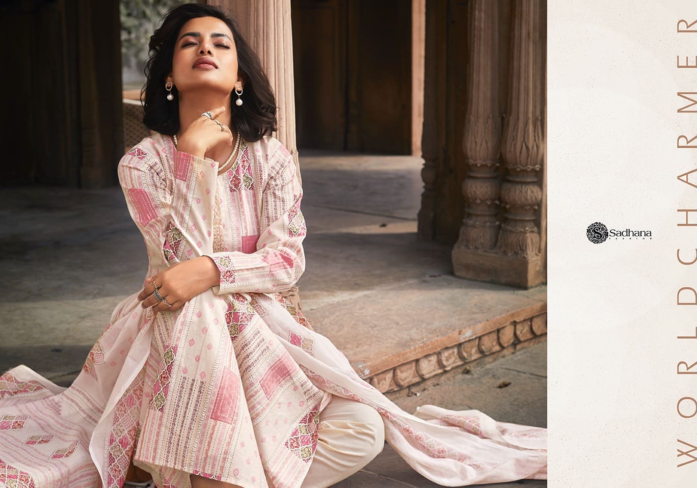 warli print cotton dress material Sadhana Warli Art Cotton Fancy Embroidery Work Dress Material Collection