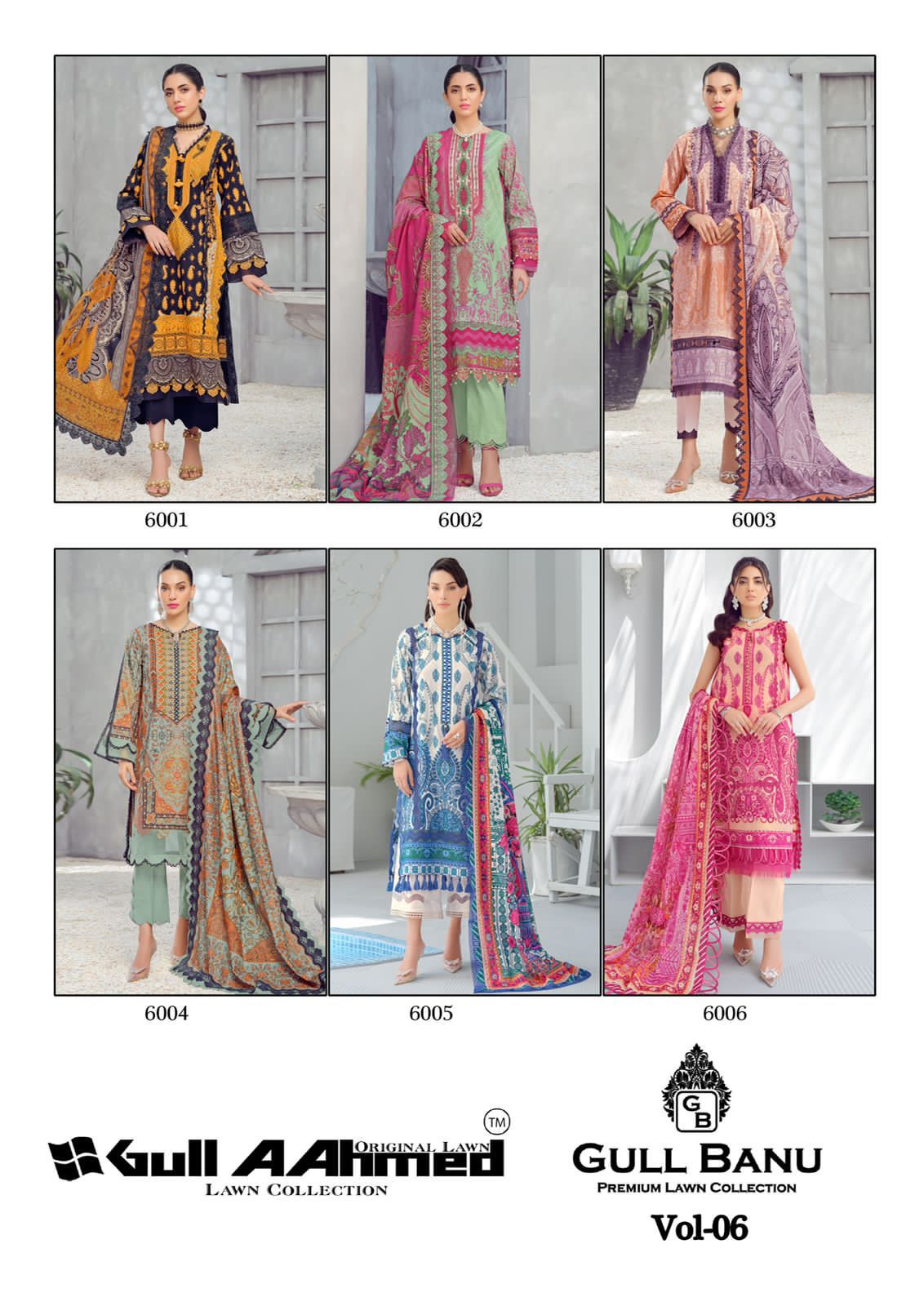 Gull A Ahmed Gull Banu Vol 6 Pakistani Karachi Cotton Dress Material ...