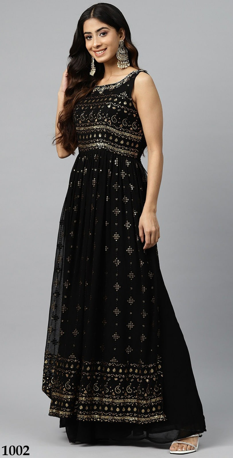 open lace back dress Indian Traditional Party Wear Women Naira Cut Kurti Dress – mahezon main image 0