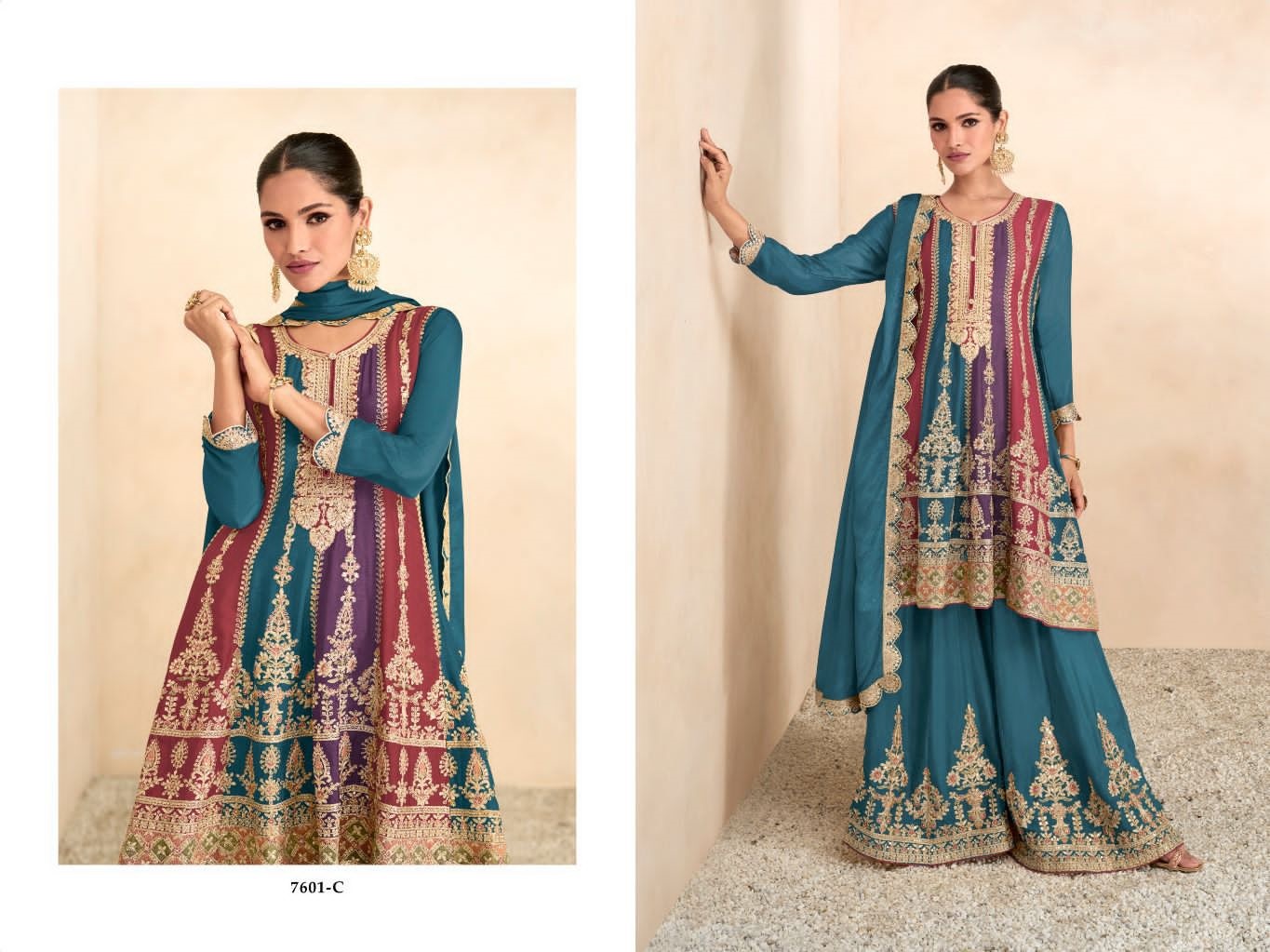 Preet 7601 Colours Embroidery Designer Salwar Kameez Collection