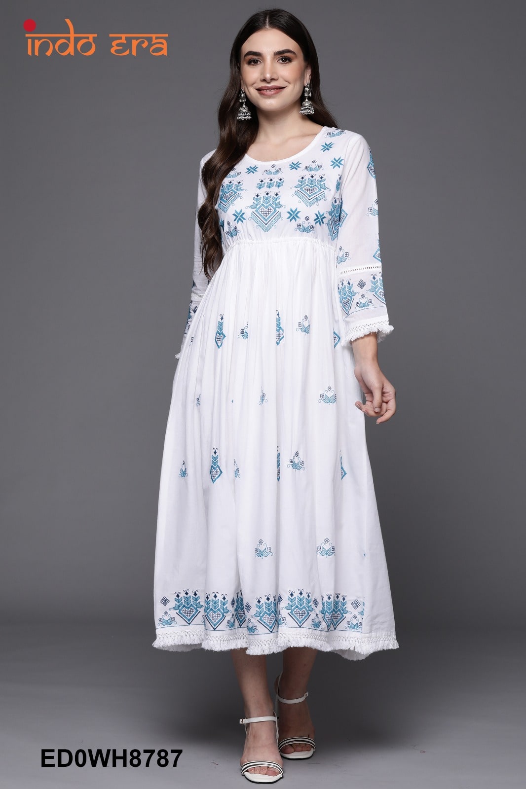 Ethnic Gowns | white Ethnic Dress For Women | Freeup