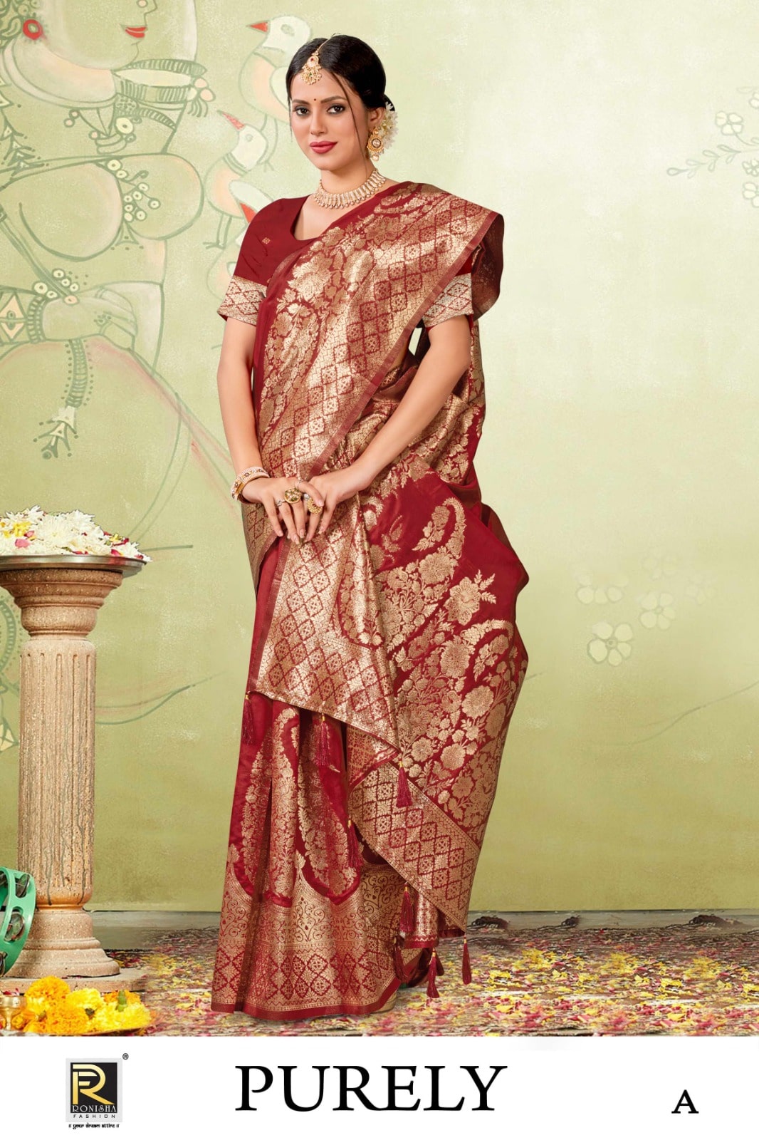 Wedding Printed Banarasi Silk Saree at Rs 599 in Surat | ID: 25402702062