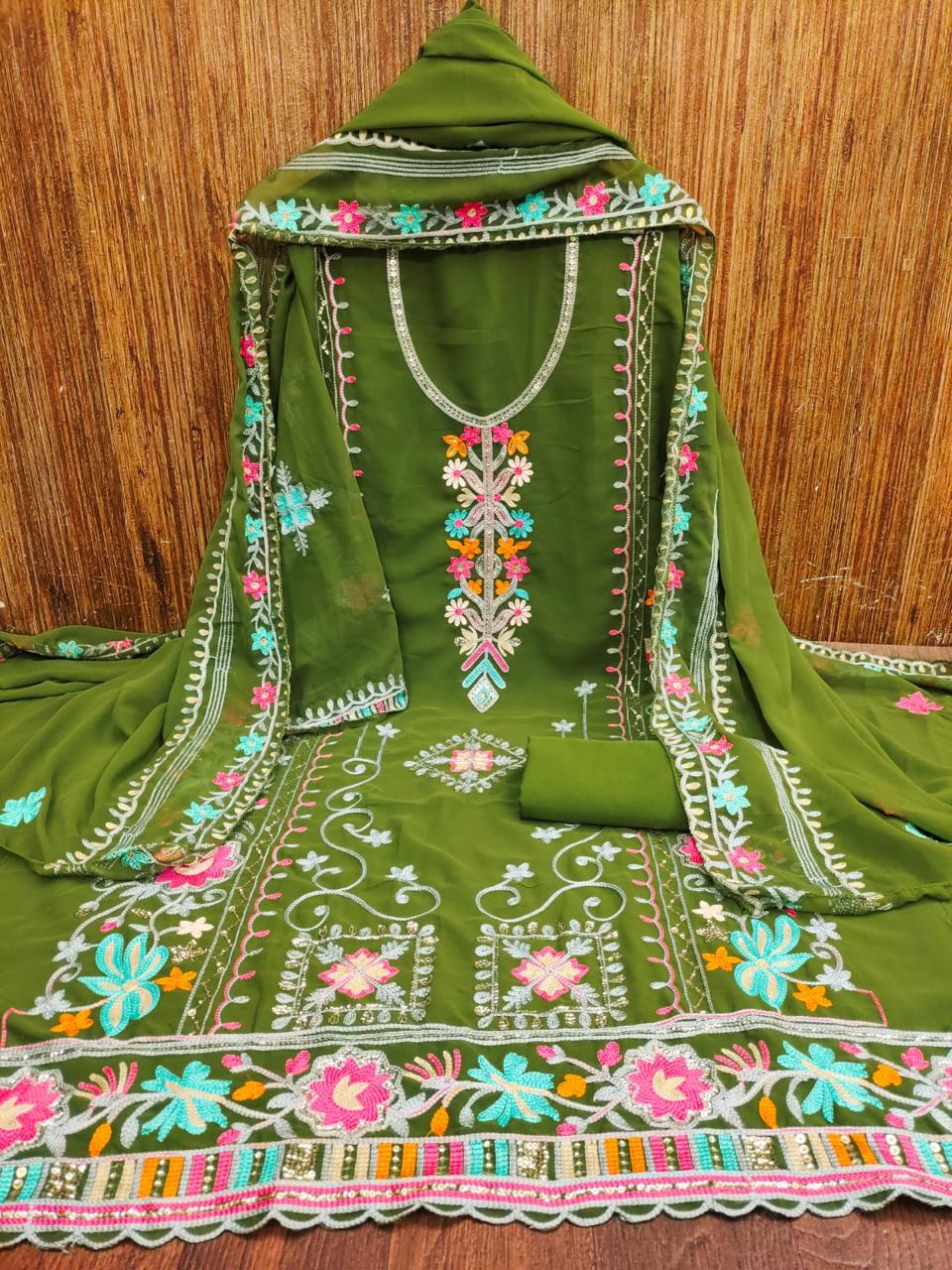 sachin and babi light blue dress Georgette Embroidery Dress Material - Cotton , Sizes S, M, L, XL ,  Available in Various Colors , Modern Plain Design for All Seasons ,  Washable