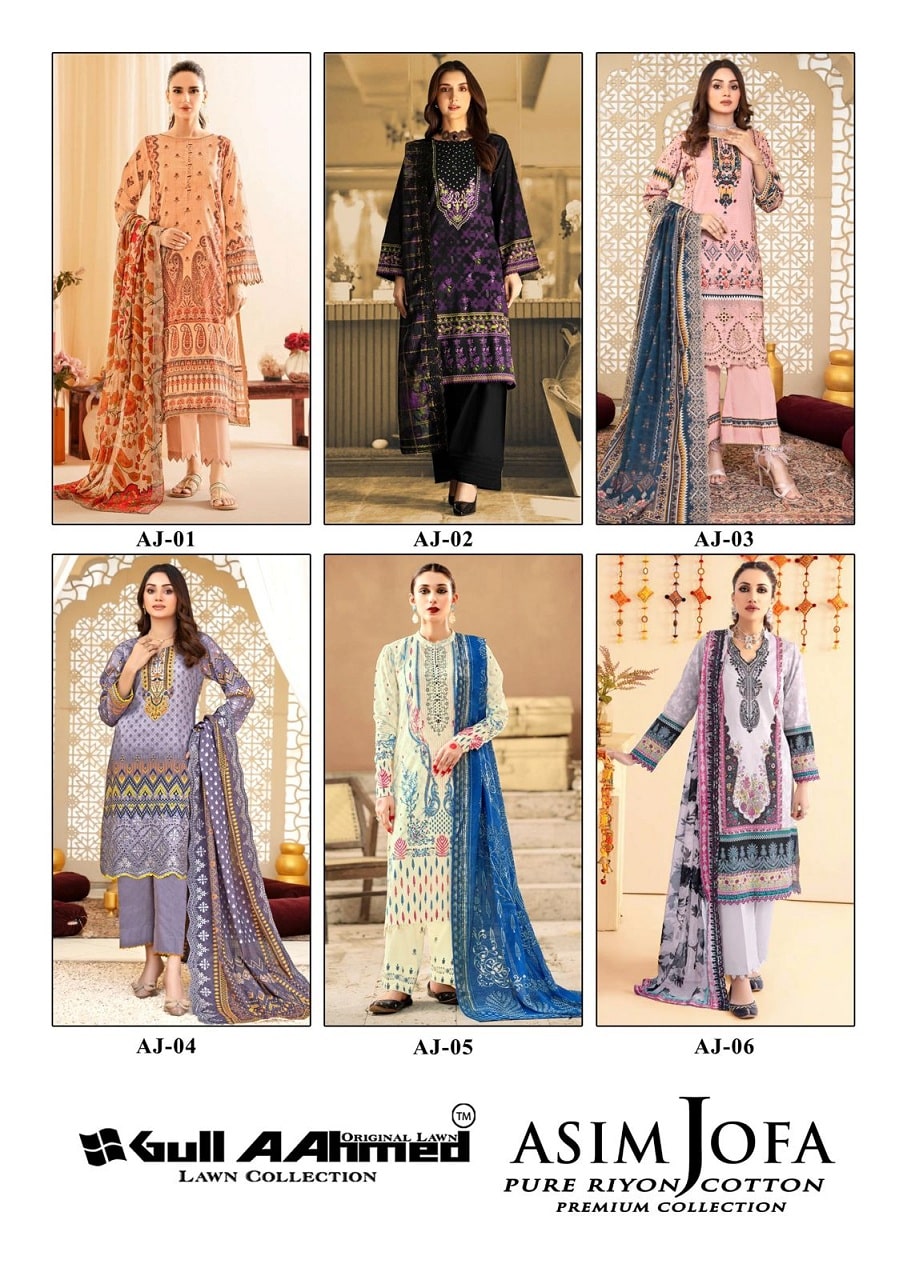 Gull A Ahmed Asim Jofa Premium Cotton Dress Material Collection