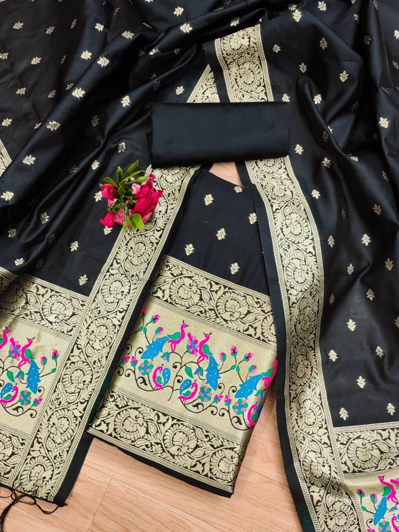 banarasi silk dress material with price Banarasi Suits