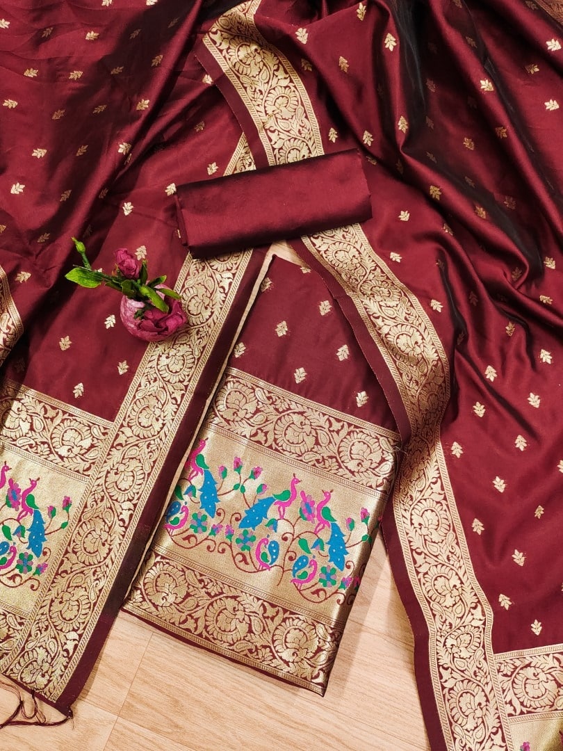 banarasi silk dress material wholesale Banarsi Suit Wholesale Banarasi Dress Materials RADHIKA HEAVY BANARASI  DRESS MATERIAL J