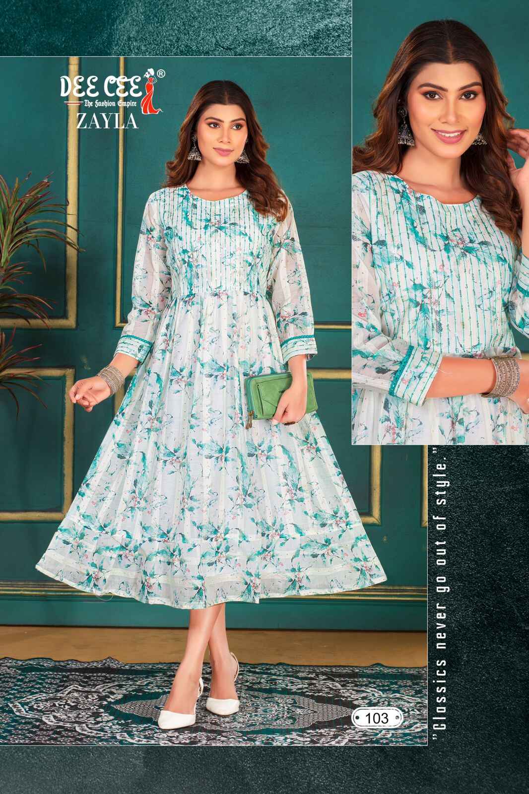 Deecee Zayla Printed Long Kurti Collection