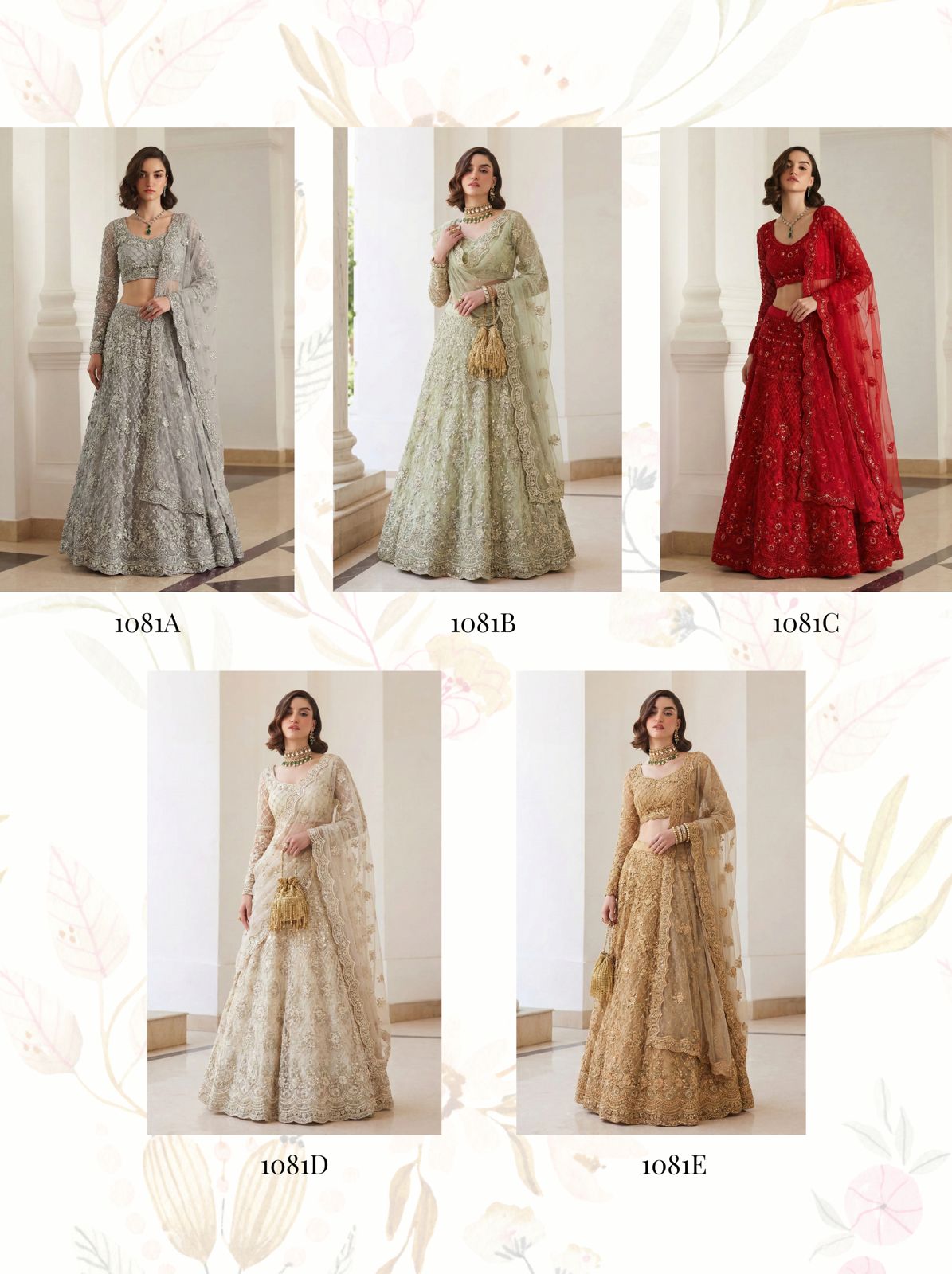 Alizeh Bridal Heritage Colours 1081 Heavy Work Wedding Designer Lehenga Choli