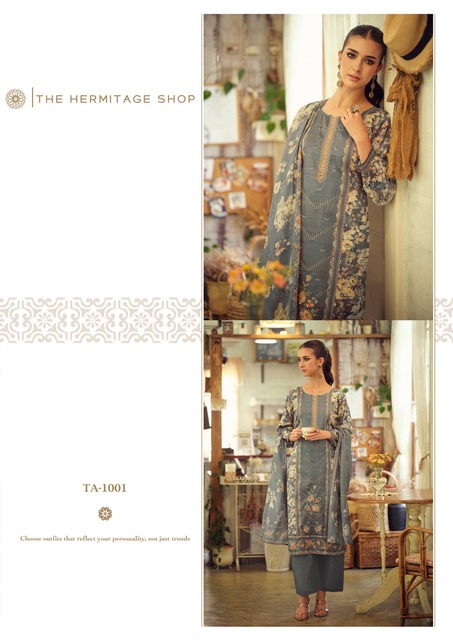 Hermitage Takth Embroidered Dress Material Collection