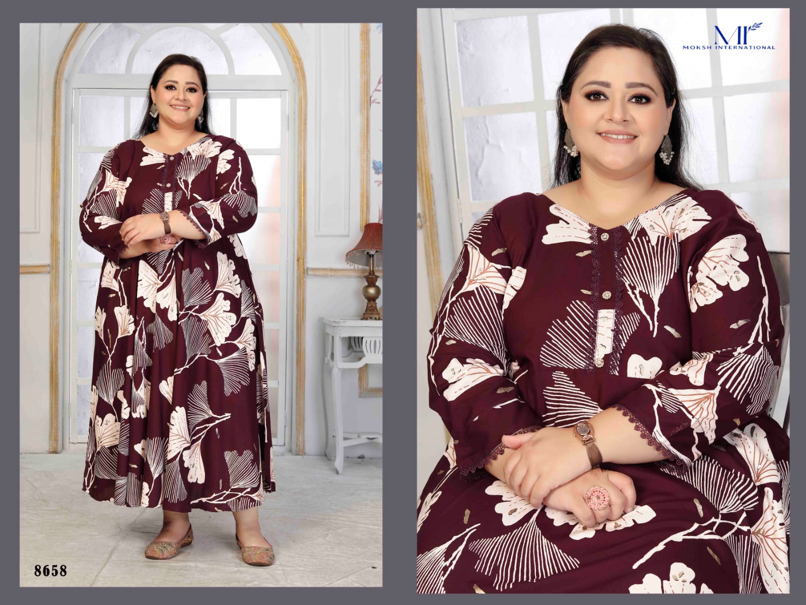 Moksh Plus Size Color Vol 1 Rayon Printed Plus Size Kurti Collection
