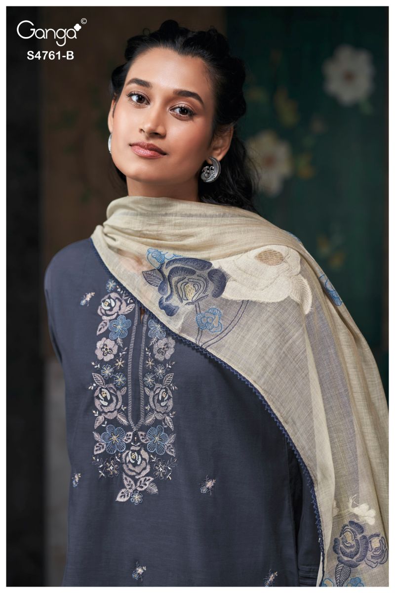 Ganga Kalista 4761 Silk Embroidered Salwar Kameez