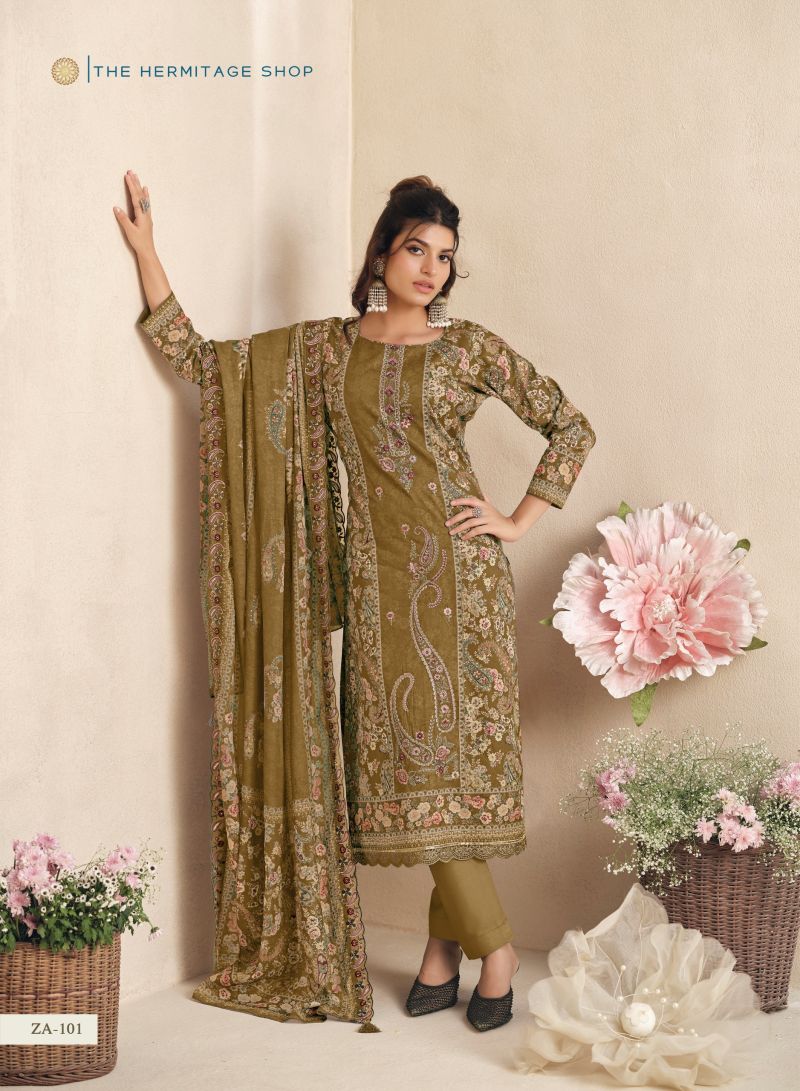 Hermitage Zaira Vol 2 Giza Pk Designer Dress Material Collection