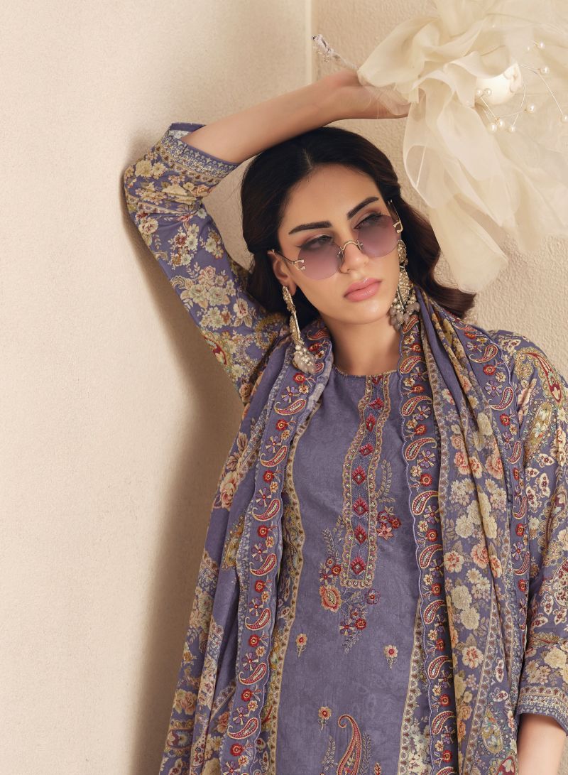 Hermitage Zaira Vol 2 Giza Pk Designer Dress Material Collection