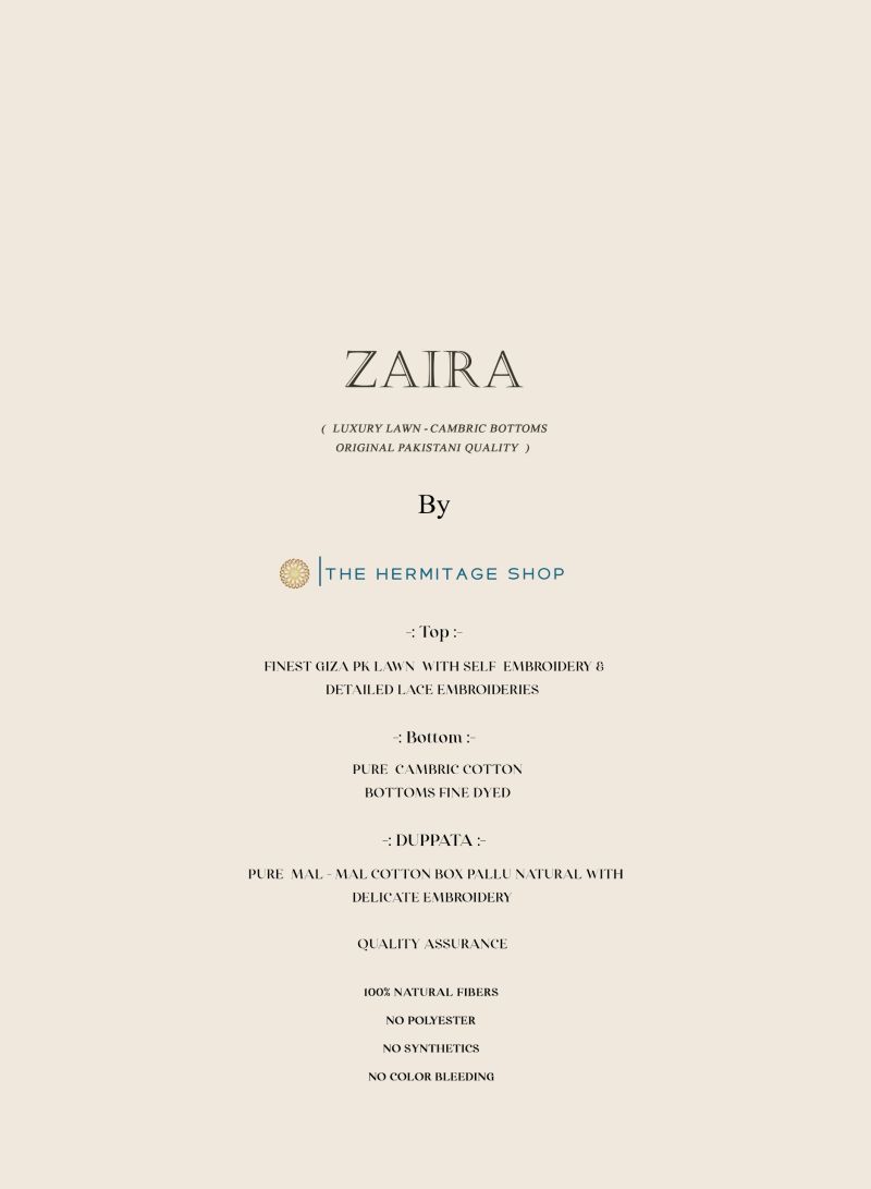 Hermitage Zaira Vol 2 Giza Pk Designer Dress Material Collection