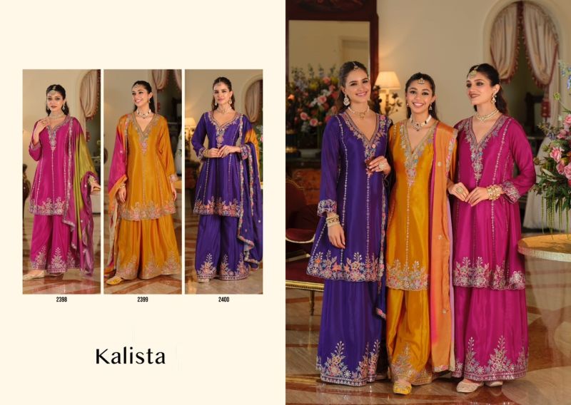 Kalista 2398 And 2400 Embroidered Salwar Kameez Collection