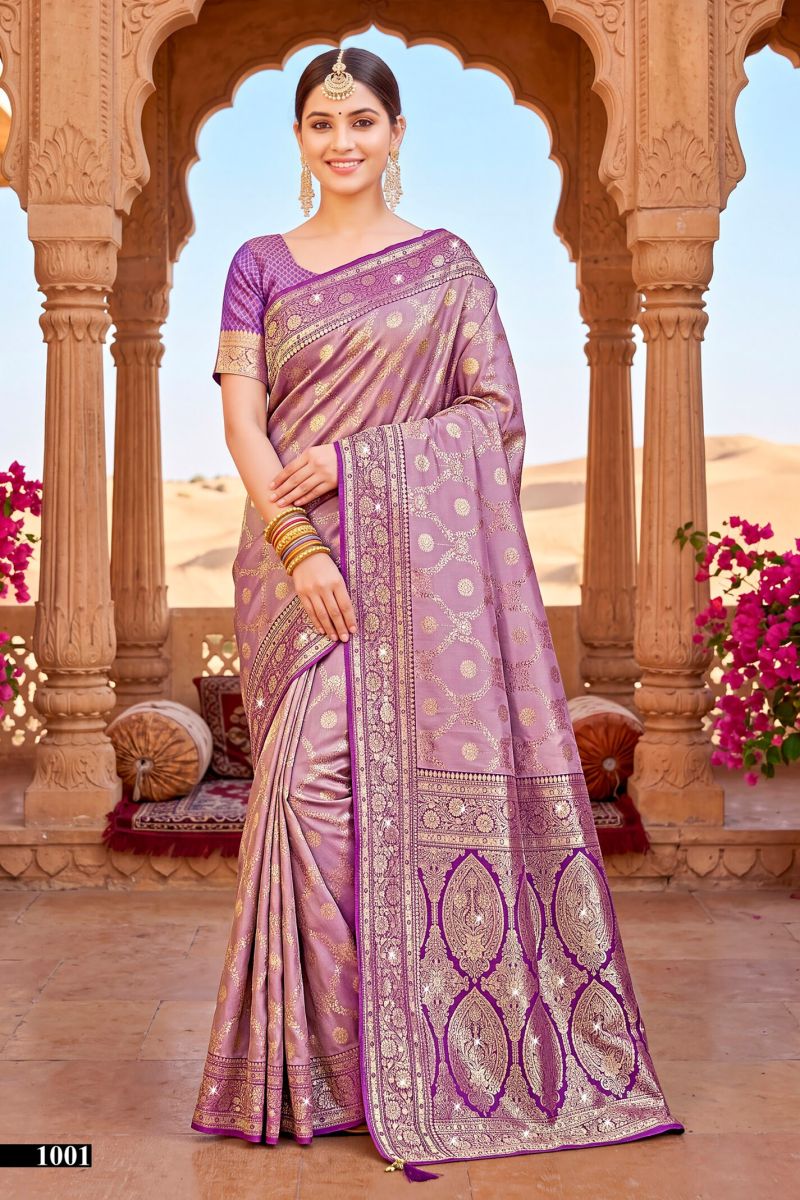 Saroj Nivedita Tissue Saroski Vol 1 Jarkan Work Saree Collection